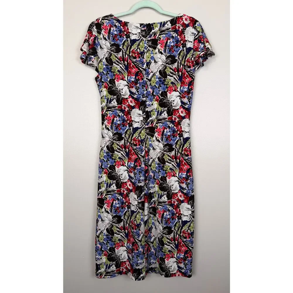 Lauren Ralph Lauren Floral Flutter-Sleeve Surplice Dress Multicolor Size 10